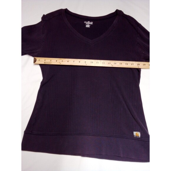 Women's Carhartt Long Sleeve Purple Shirt Size Medium Spots See Pictures - Picture 4 of 16